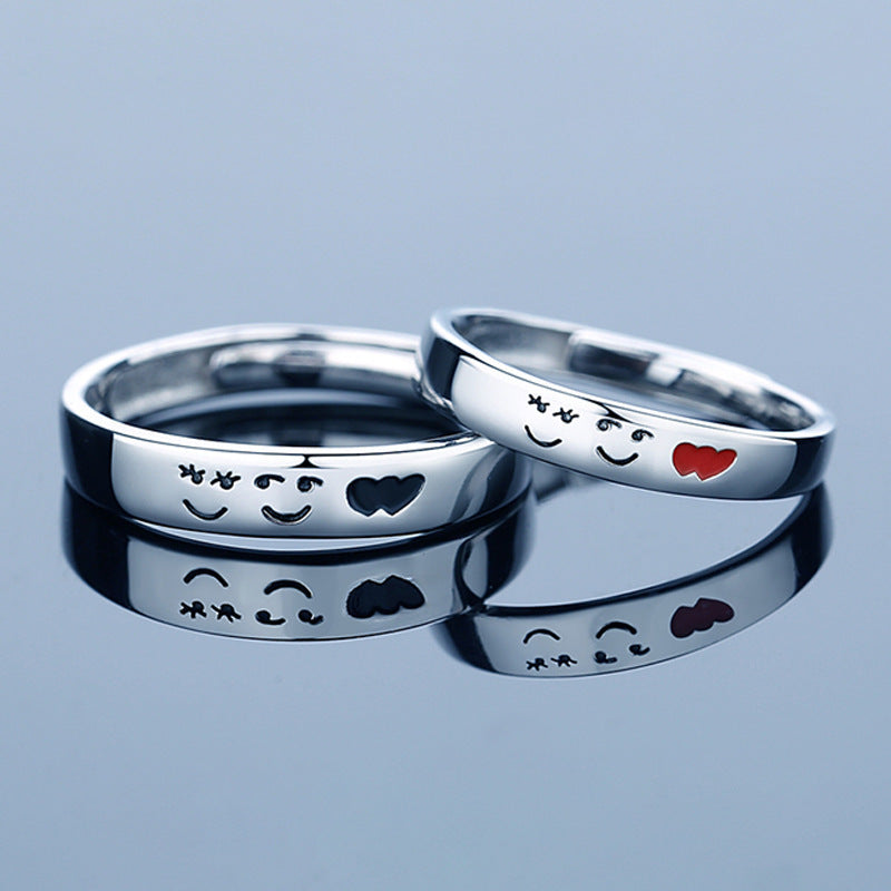 Silver Boys And Girls Wedding Customized Rings Valentine&